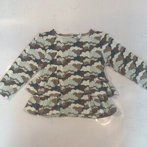 Kids Cloud Patterned Long Sleeve Top